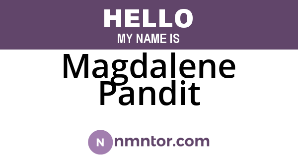 Magdalene Pandit