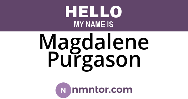 Magdalene Purgason