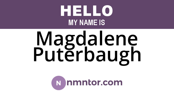 Magdalene Puterbaugh
