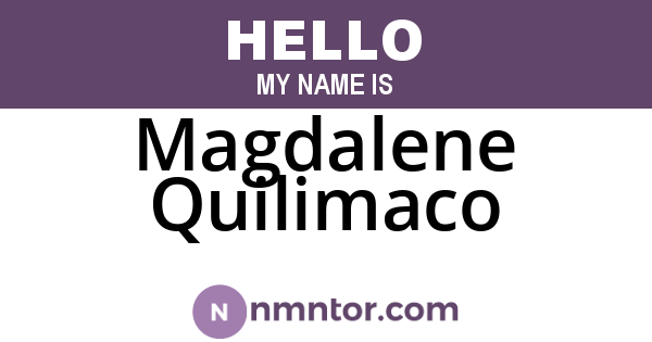 Magdalene Quilimaco