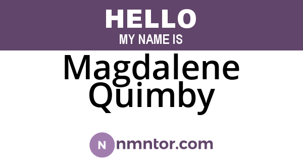 Magdalene Quimby