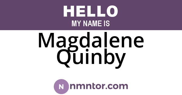 Magdalene Quinby