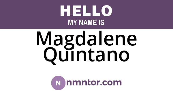 Magdalene Quintano