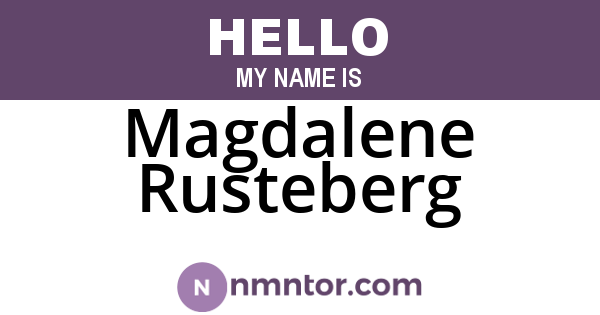 Magdalene Rusteberg