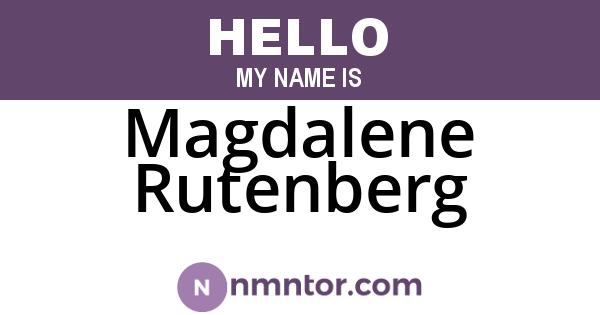 Magdalene Rutenberg