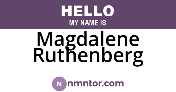 Magdalene Ruthenberg