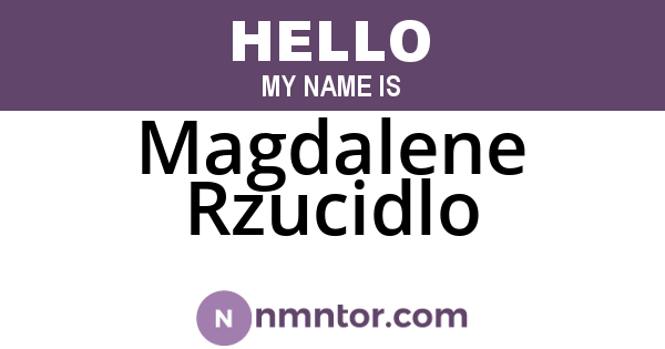 Magdalene Rzucidlo