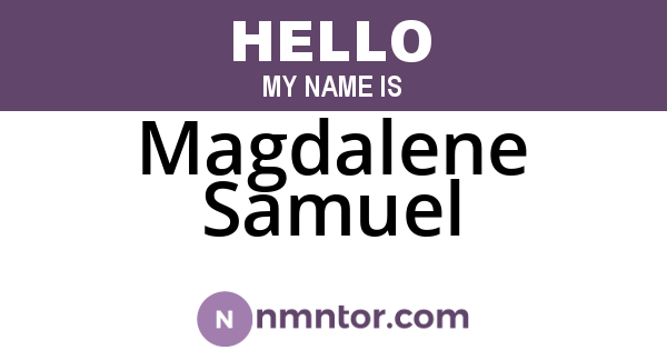 Magdalene Samuel