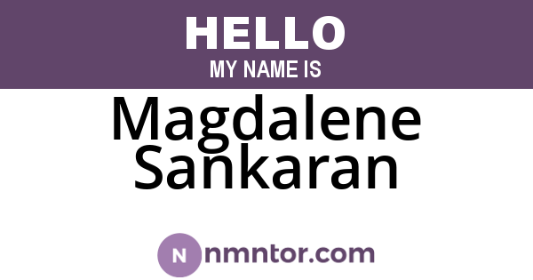 Magdalene Sankaran