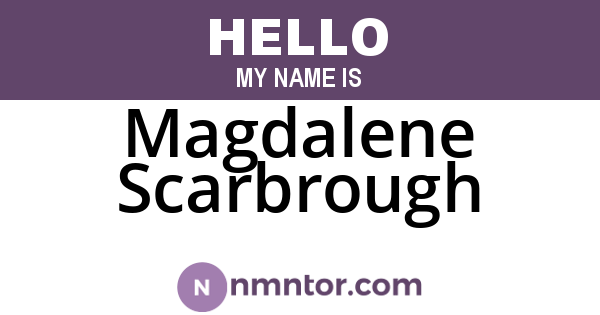 Magdalene Scarbrough
