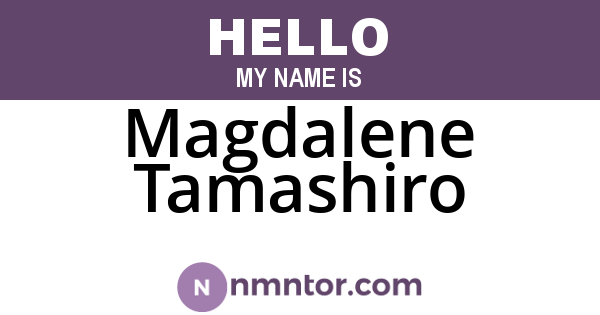 Magdalene Tamashiro