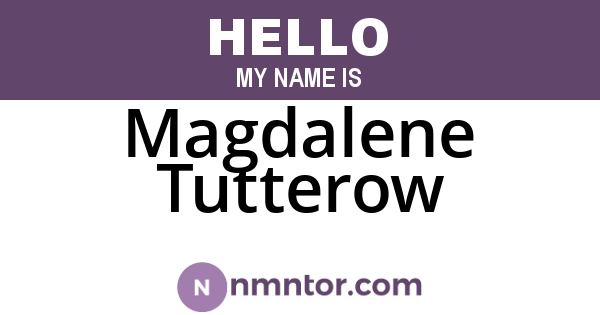 Magdalene Tutterow