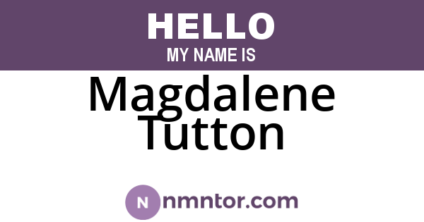 Magdalene Tutton