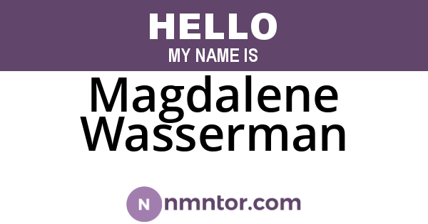 Magdalene Wasserman