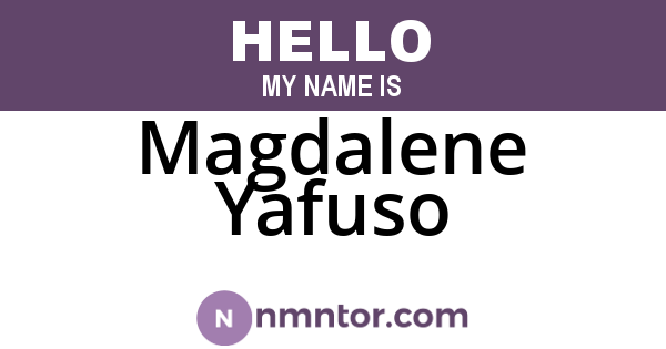 Magdalene Yafuso