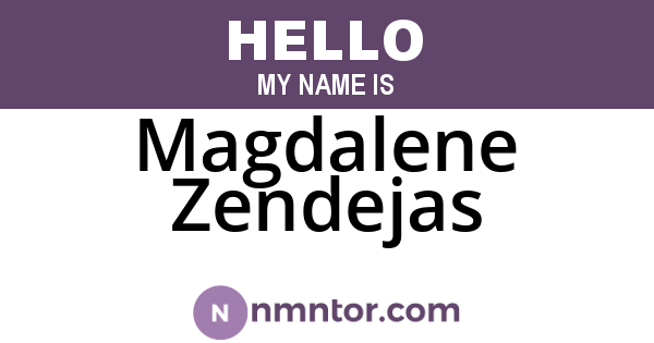 Magdalene Zendejas