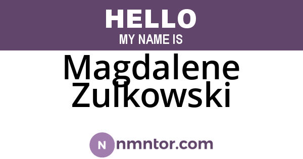 Magdalene Zulkowski
