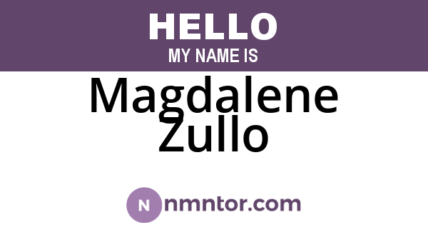 Magdalene Zullo