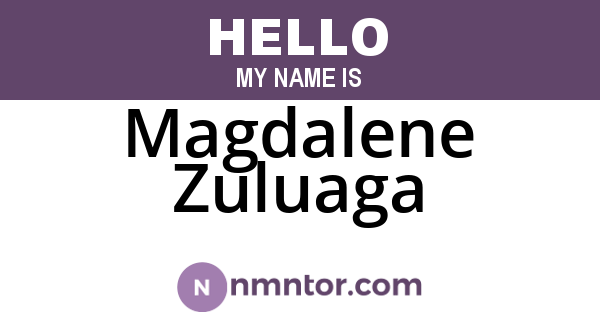 Magdalene Zuluaga