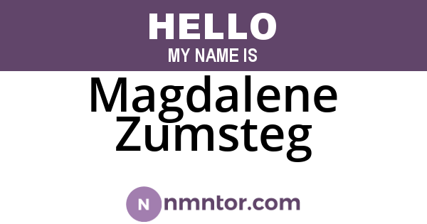 Magdalene Zumsteg