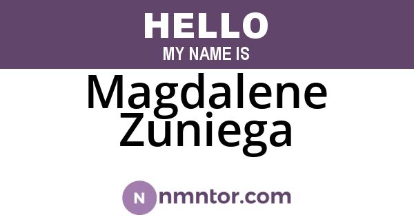 Magdalene Zuniega