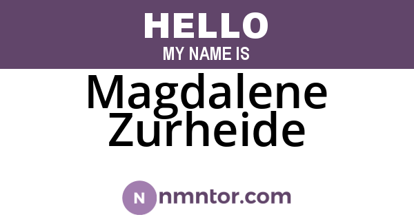Magdalene Zurheide