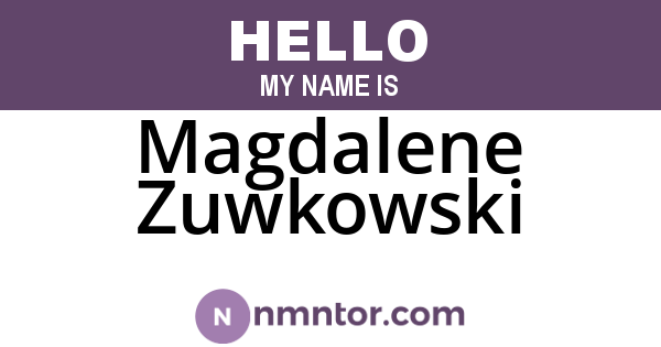 Magdalene Zuwkowski