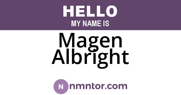 Magen Albright