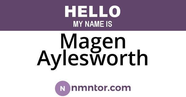 Magen Aylesworth