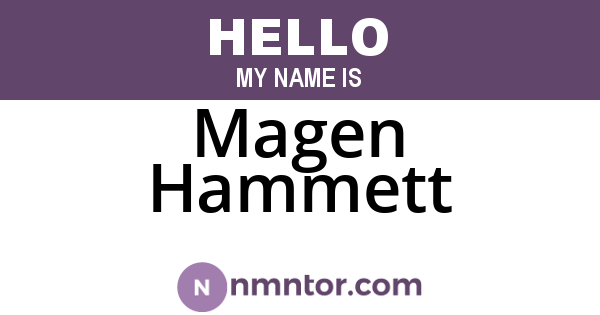 Magen Hammett