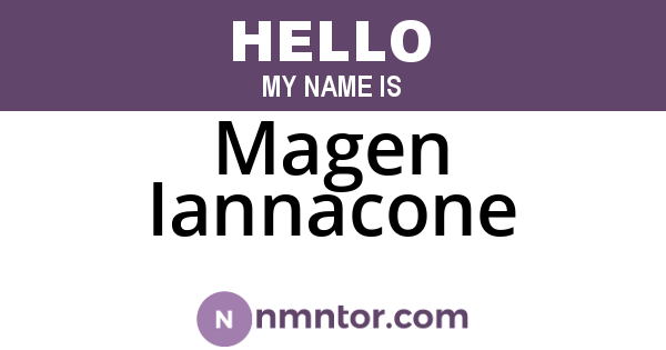 Magen Iannacone