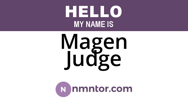 Magen Judge