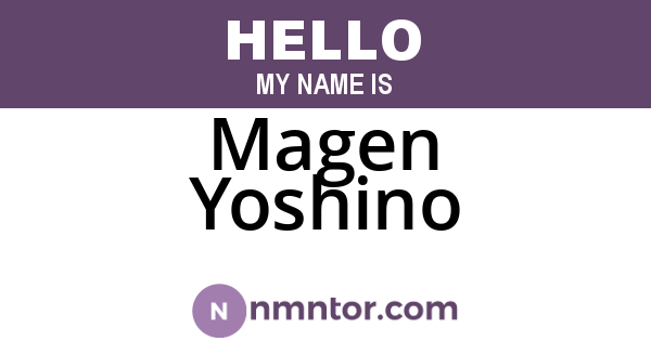 Magen Yoshino