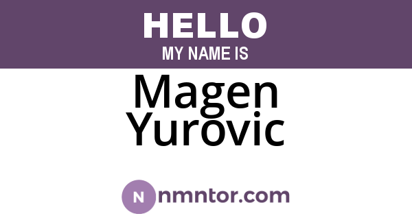 Magen Yurovic