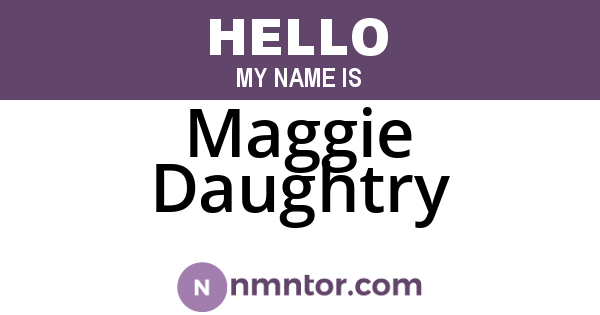 Maggie Daughtry