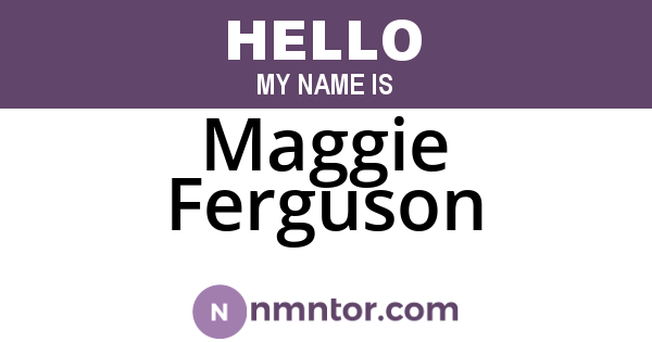 Maggie Ferguson