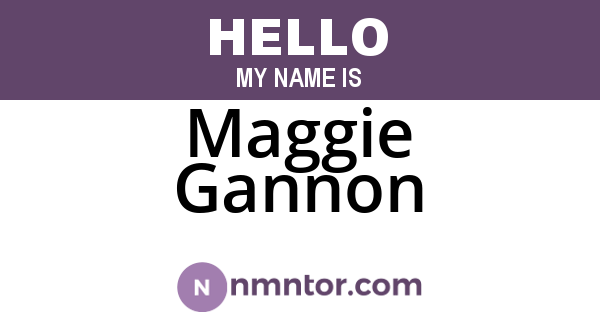 Maggie Gannon