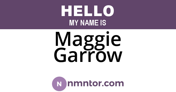Maggie Garrow