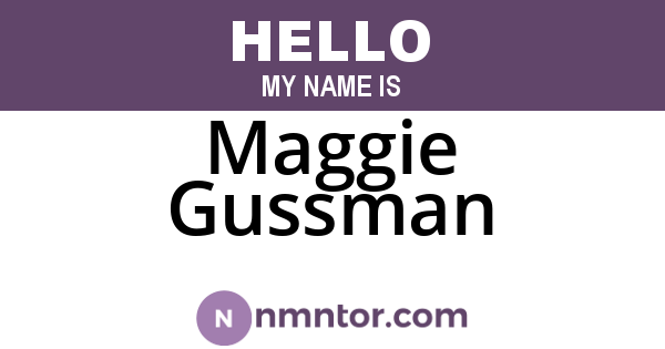 Maggie Gussman