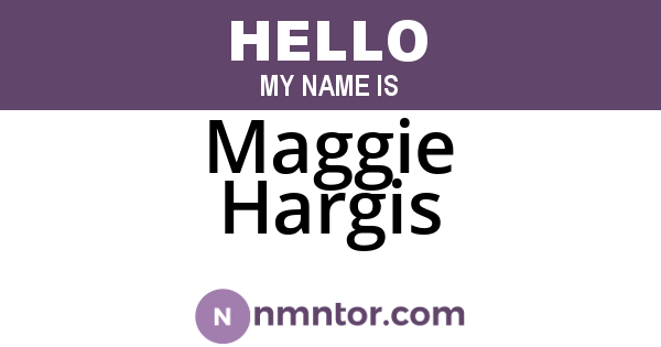 Maggie Hargis