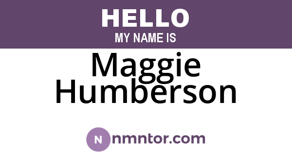 Maggie Humberson