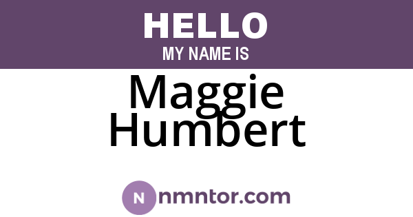 Maggie Humbert