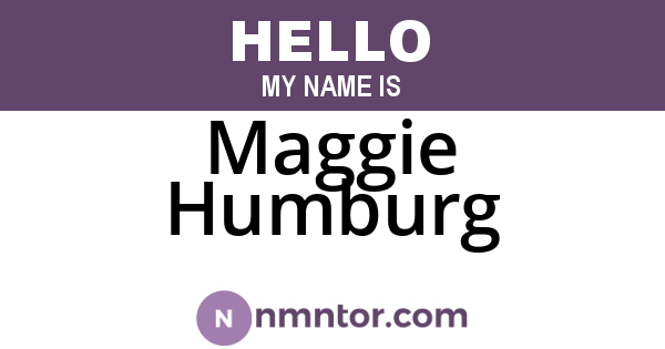 Maggie Humburg