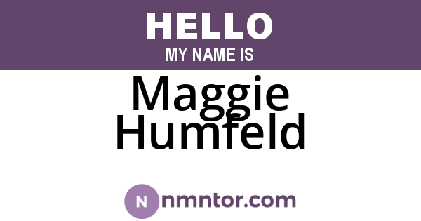 Maggie Humfeld