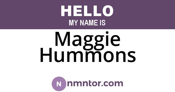 Maggie Hummons