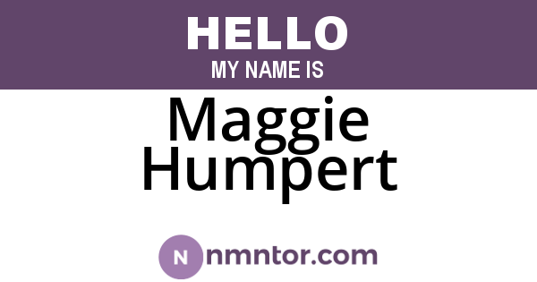 Maggie Humpert