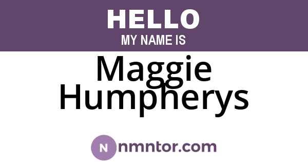 Maggie Humpherys