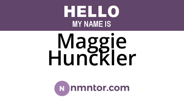 Maggie Hunckler