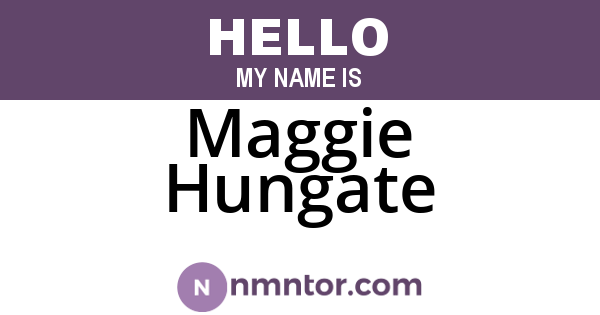 Maggie Hungate