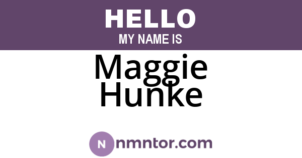 Maggie Hunke
